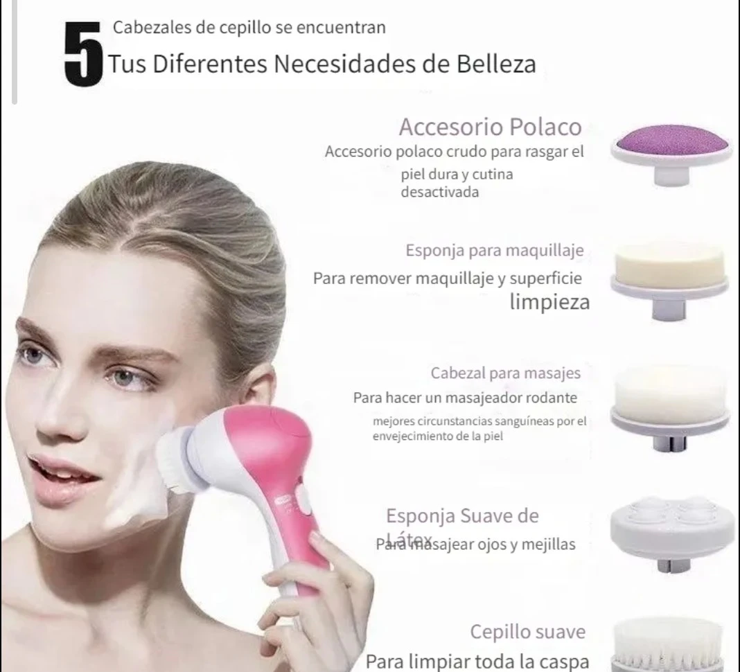 Cepillo limpiador facial eléctrico  2