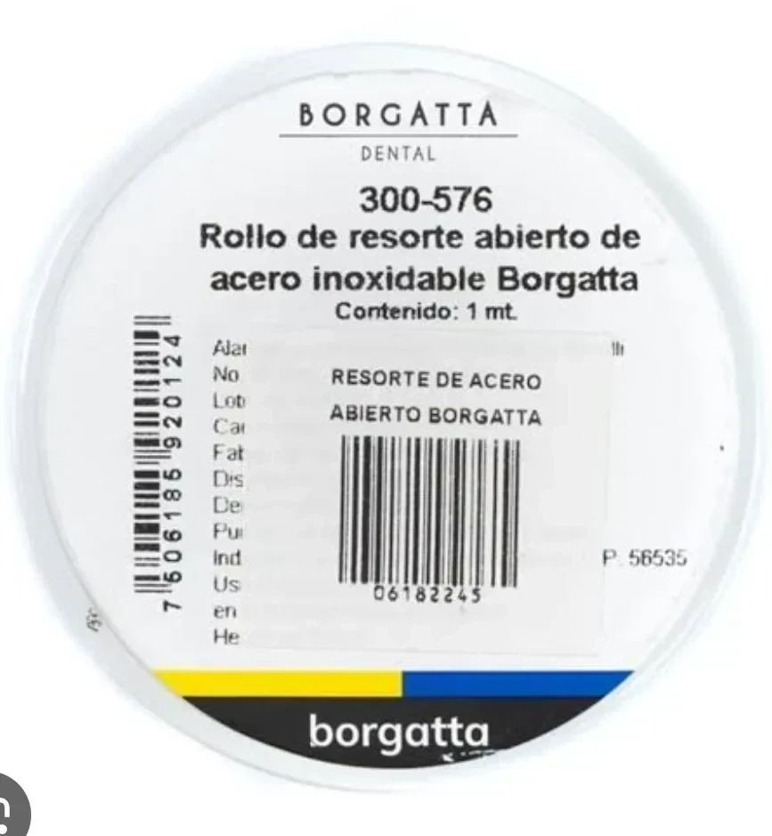 ROLLO RESORTE ABIERTO ACERO INOXIDABLE 1M