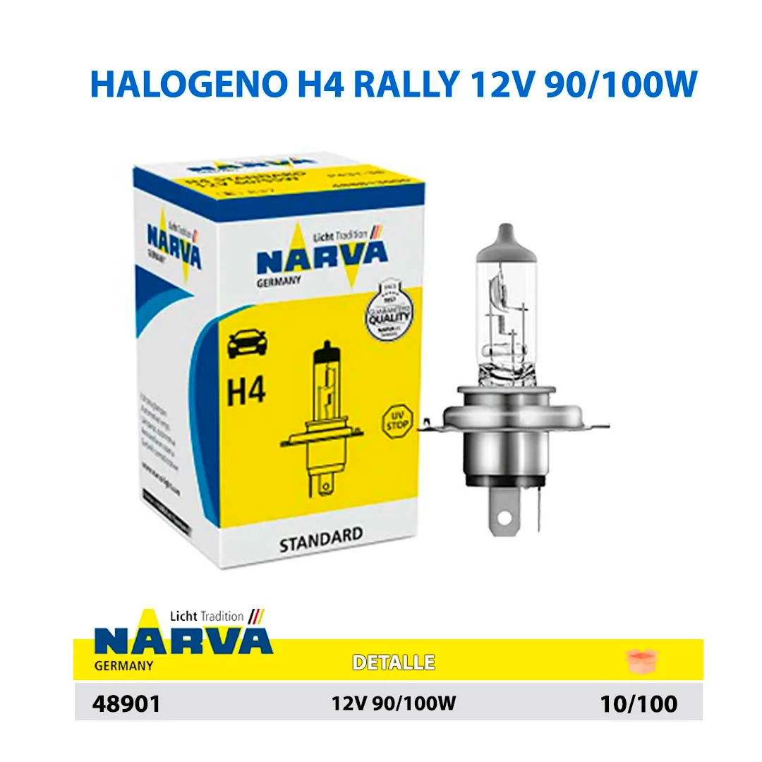  HALOGENO H4 RALLY 12V 90/100W
