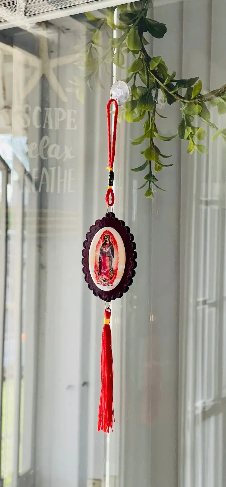 Colgante para espejo retrovisor de la Virgen María 4