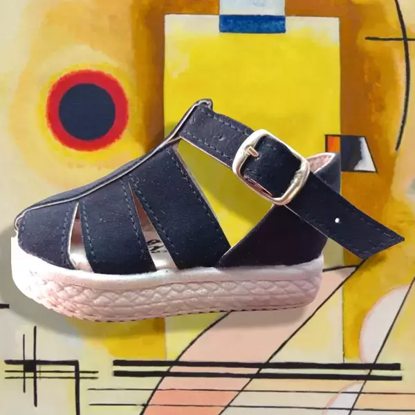 Zapatos para niña, gamuza negra.  3