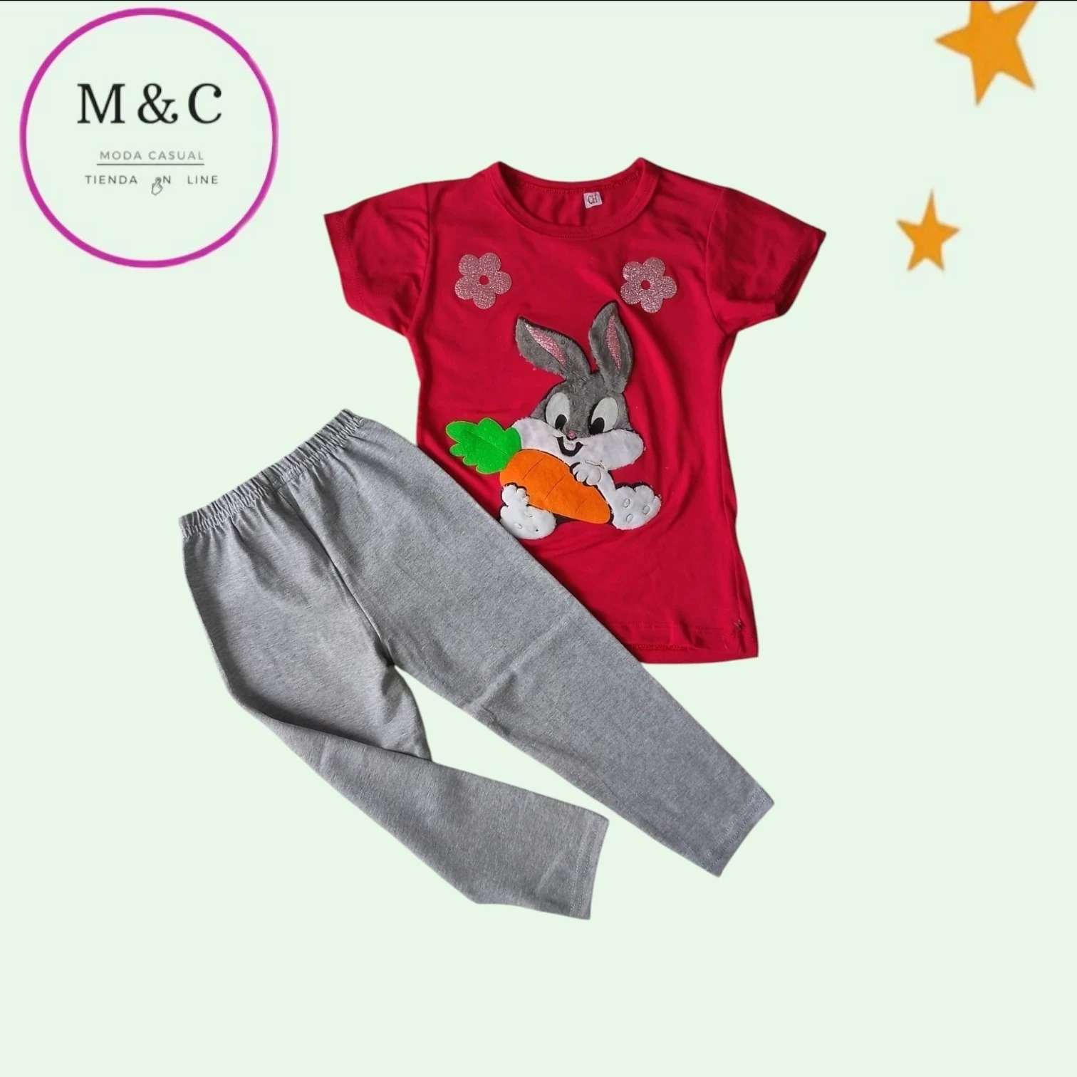 Conjunto Talla Ch pantalon y blusa