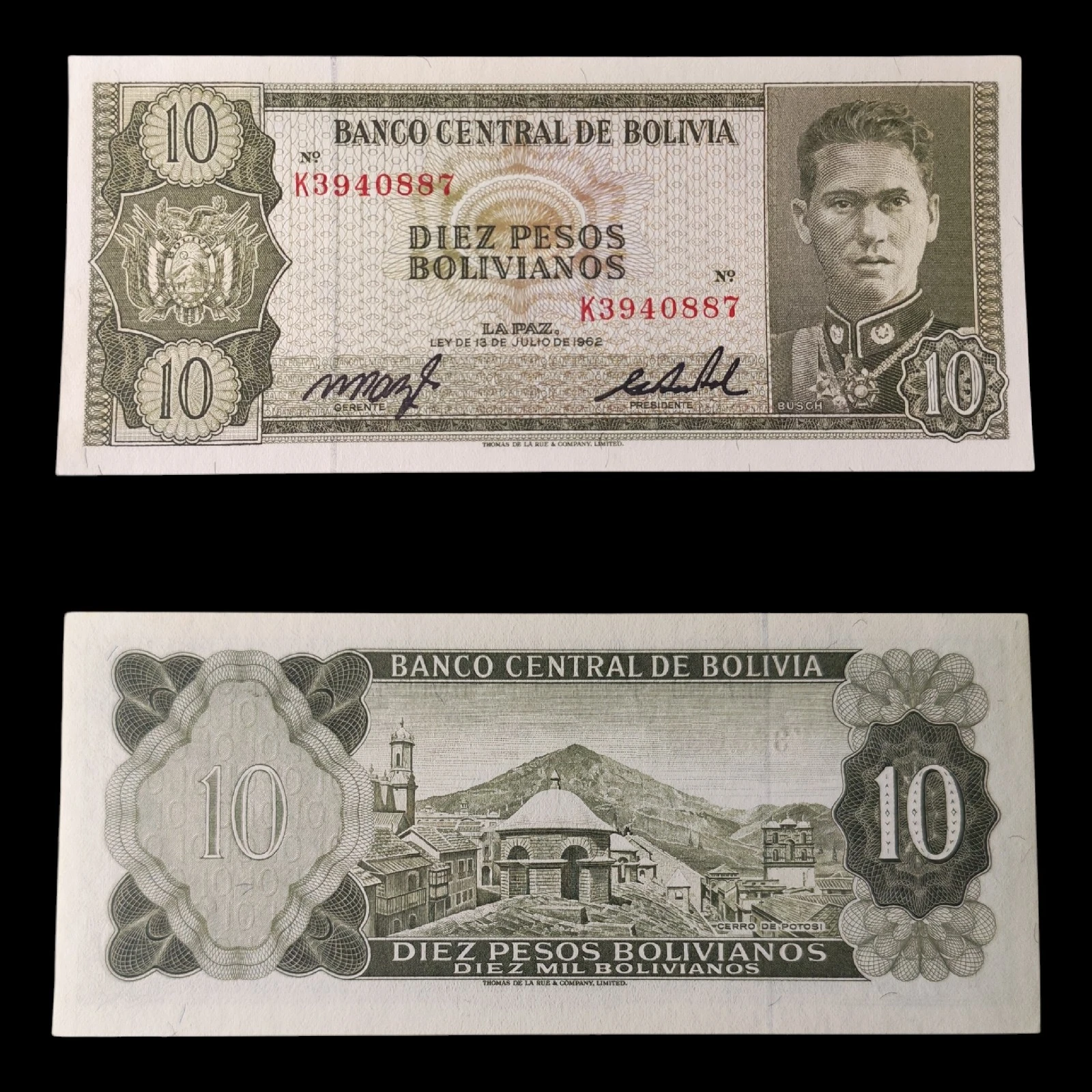 ° Bolivia 10 pesos UNC