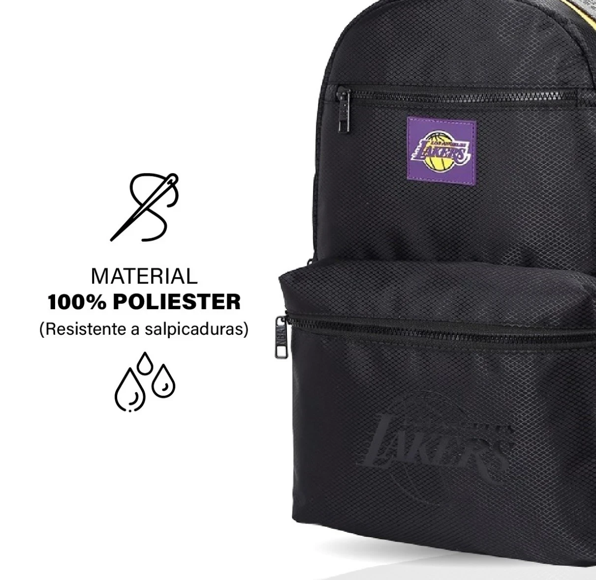 Mochila NBA Lakers negro  2