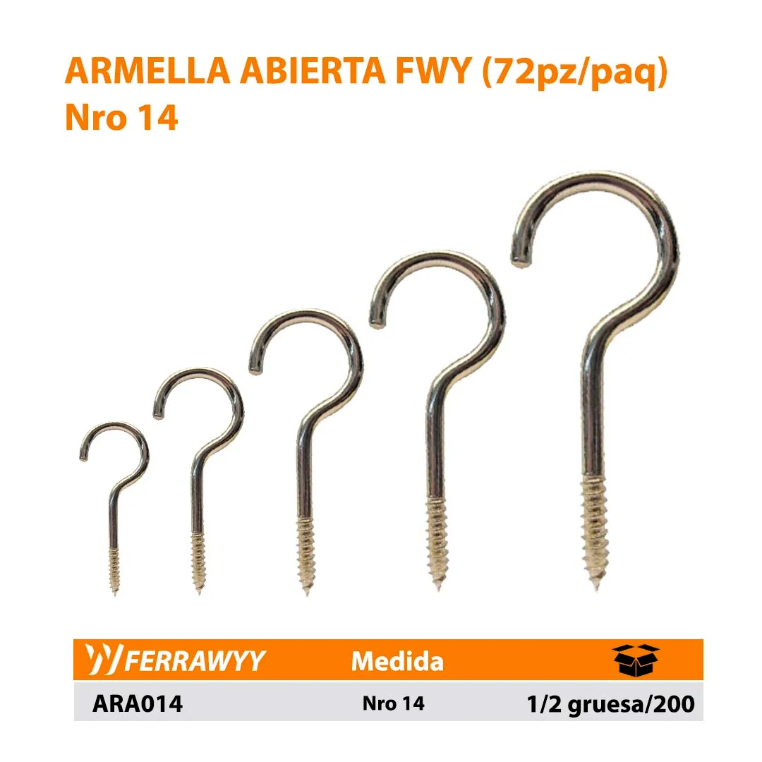 ARMELLA ABIERTA FWY (72pz/paq) Nro 14
