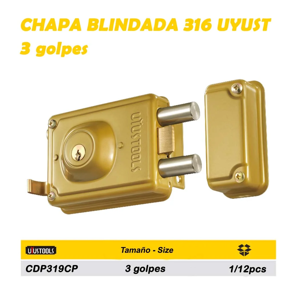 CHAPA BLINDADA 316 UYUST 3 golpes 