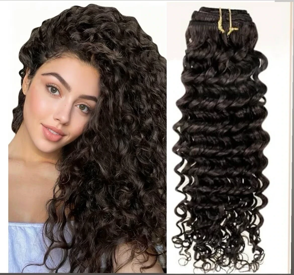 Extensiones de cabello Humano de cortina, 24 pulgadas, color #2  100gramos 