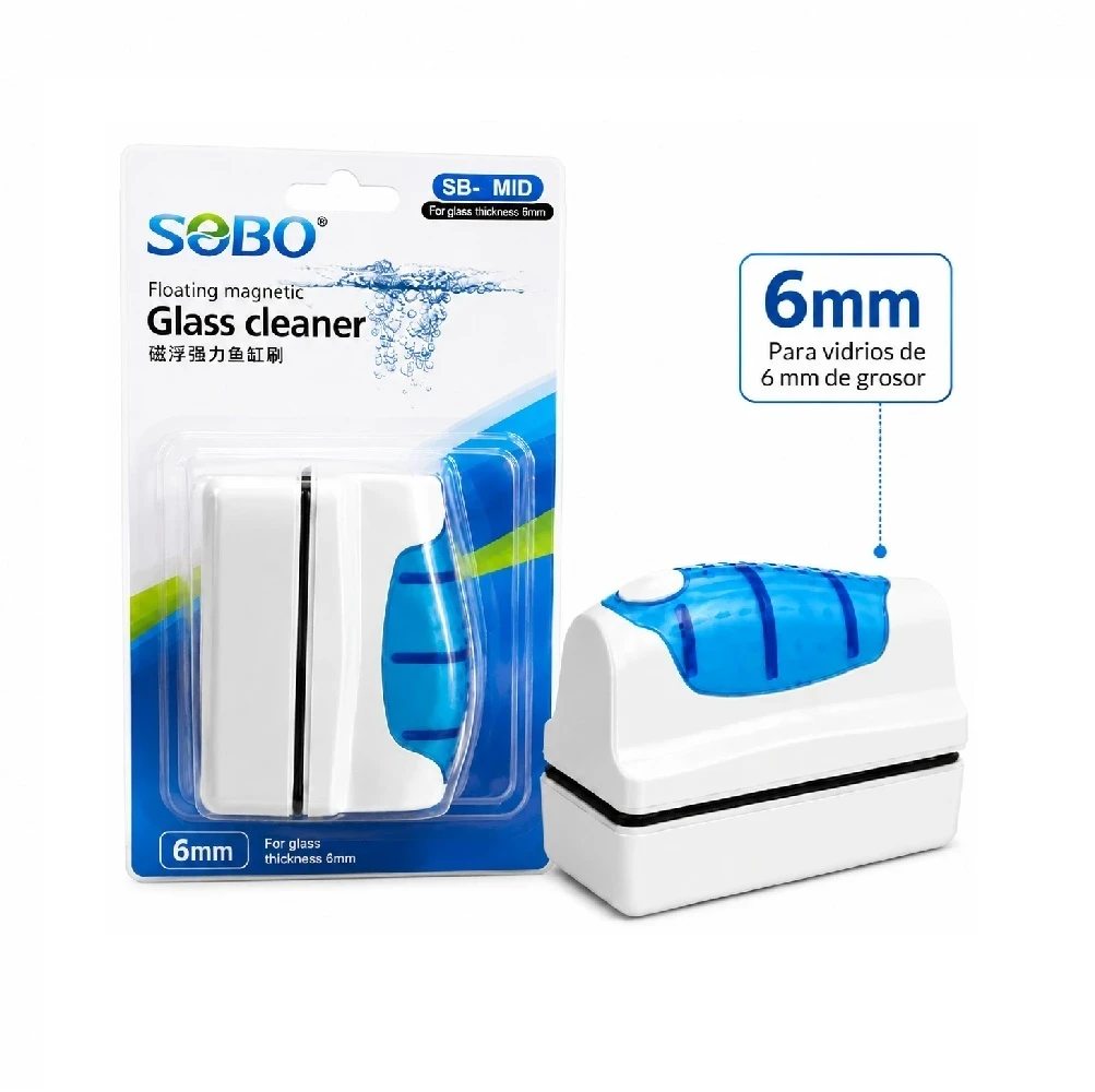 Limpiador magnético para vidrios hasta 6mm SOBO