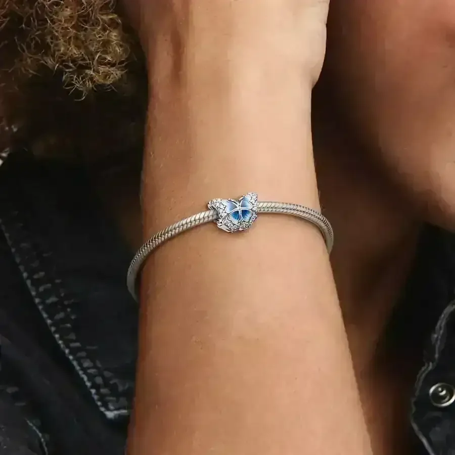 Charm Mariposa Azul Brillante  3