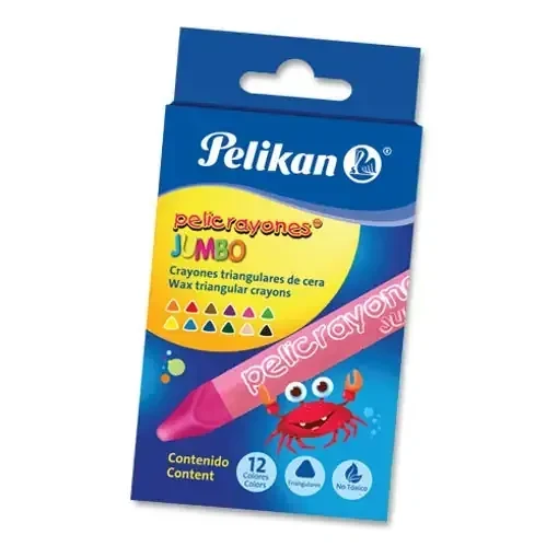 Crayolas pelikan con 12 colores jumbo 