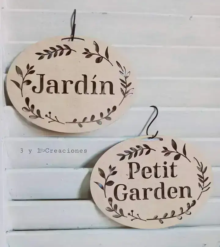 CARTEL OVALADO JARDÍN / GARDEN 2
