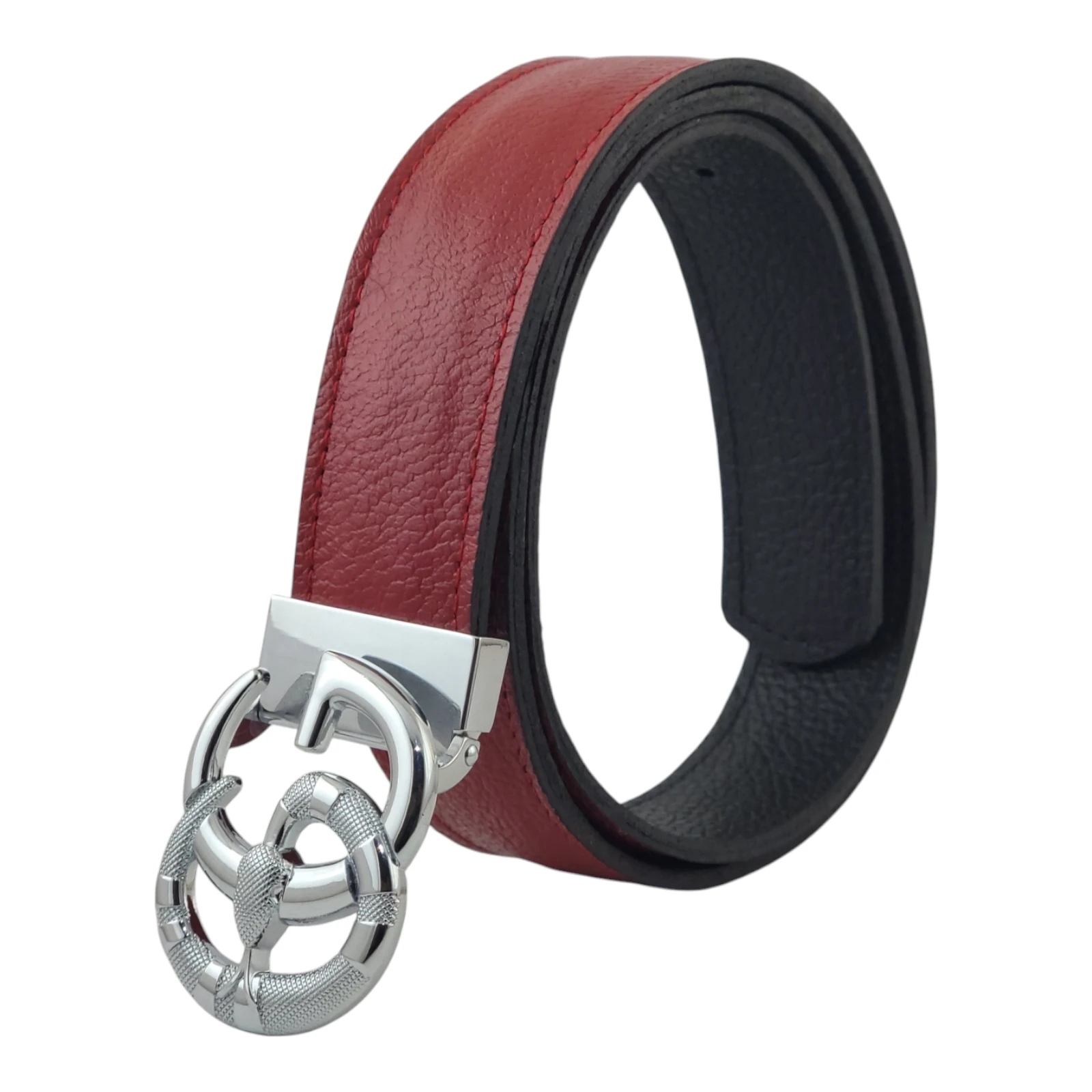 GUCCI DOBLE USO - cuero rojo y negro  3