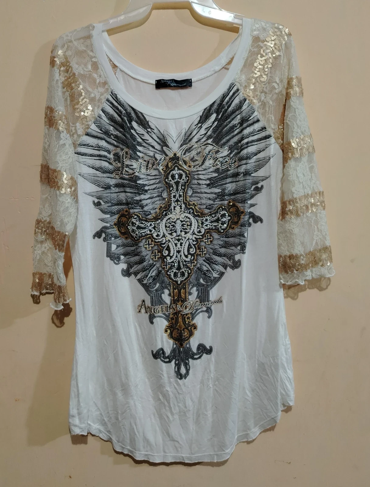 Blusa Angels & Diamonds XL Cruz 2