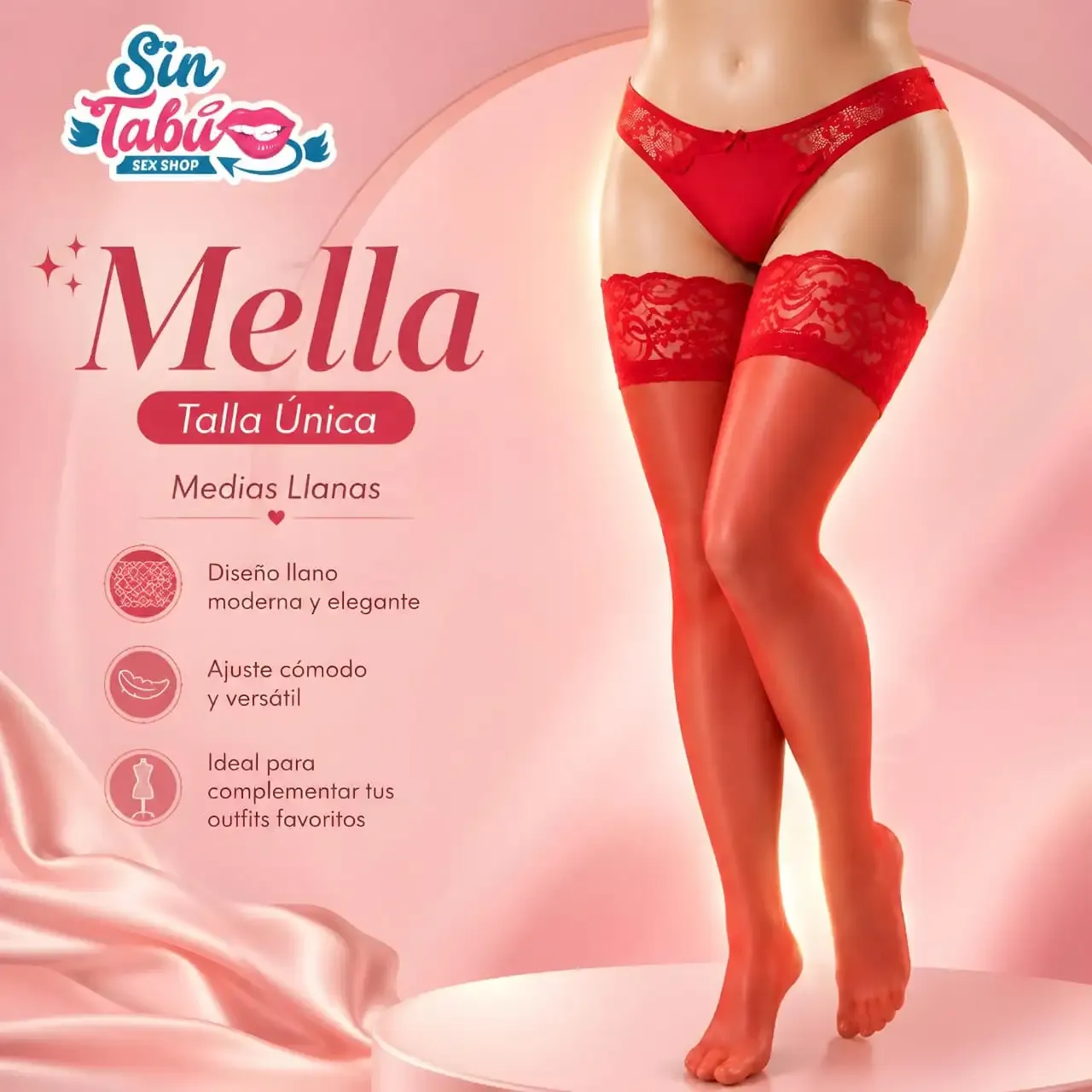 MEDIAS LLANAS ROJAS
