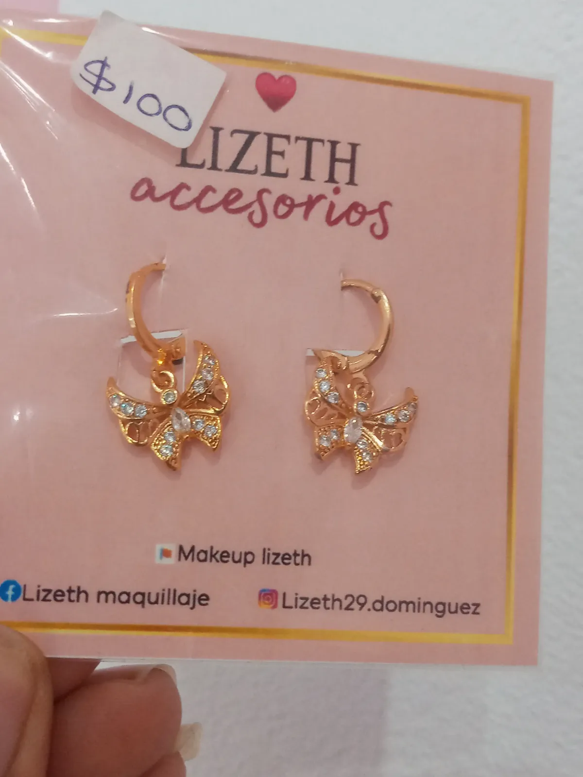 Aretes de mariposa 2