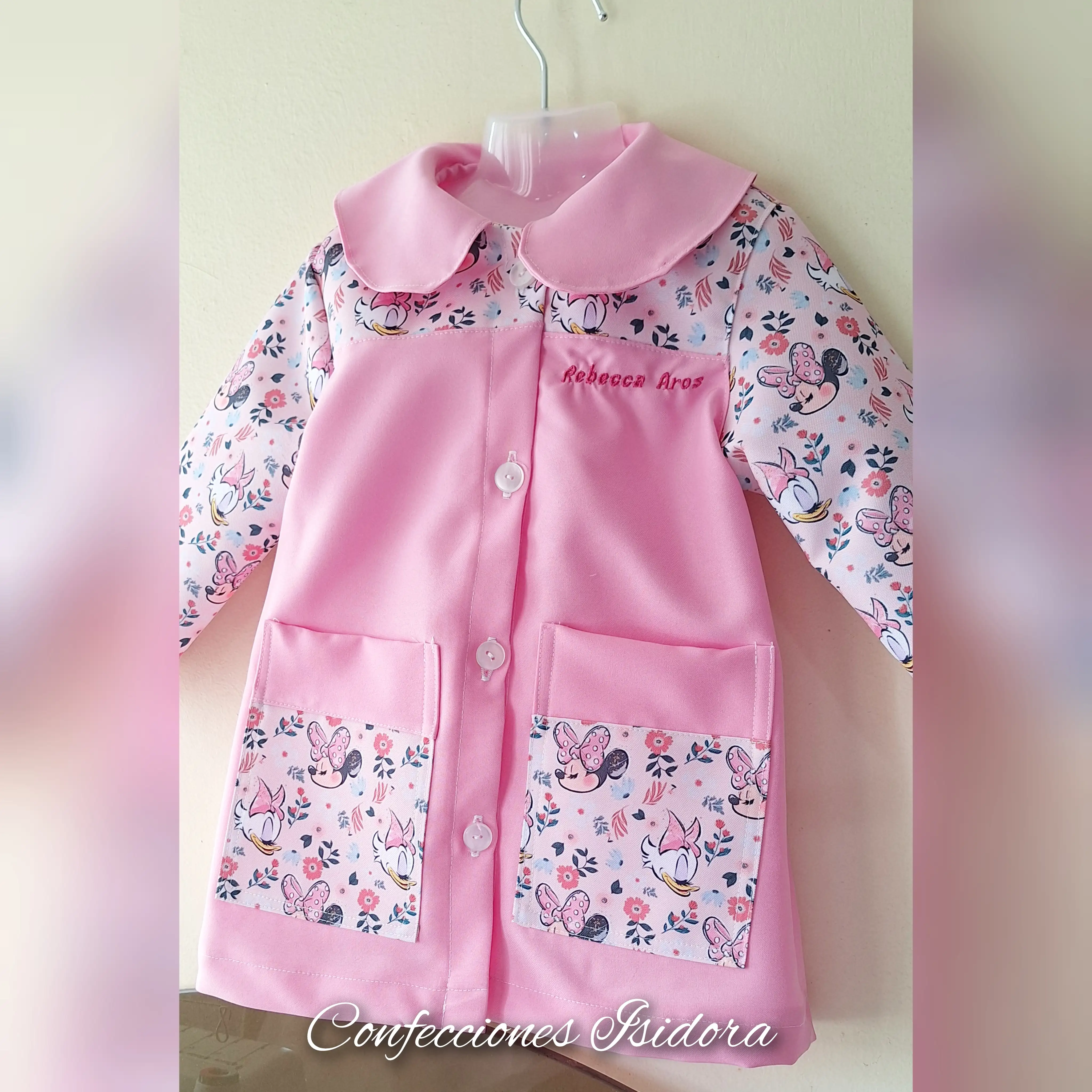 Delantal minnie , rosado