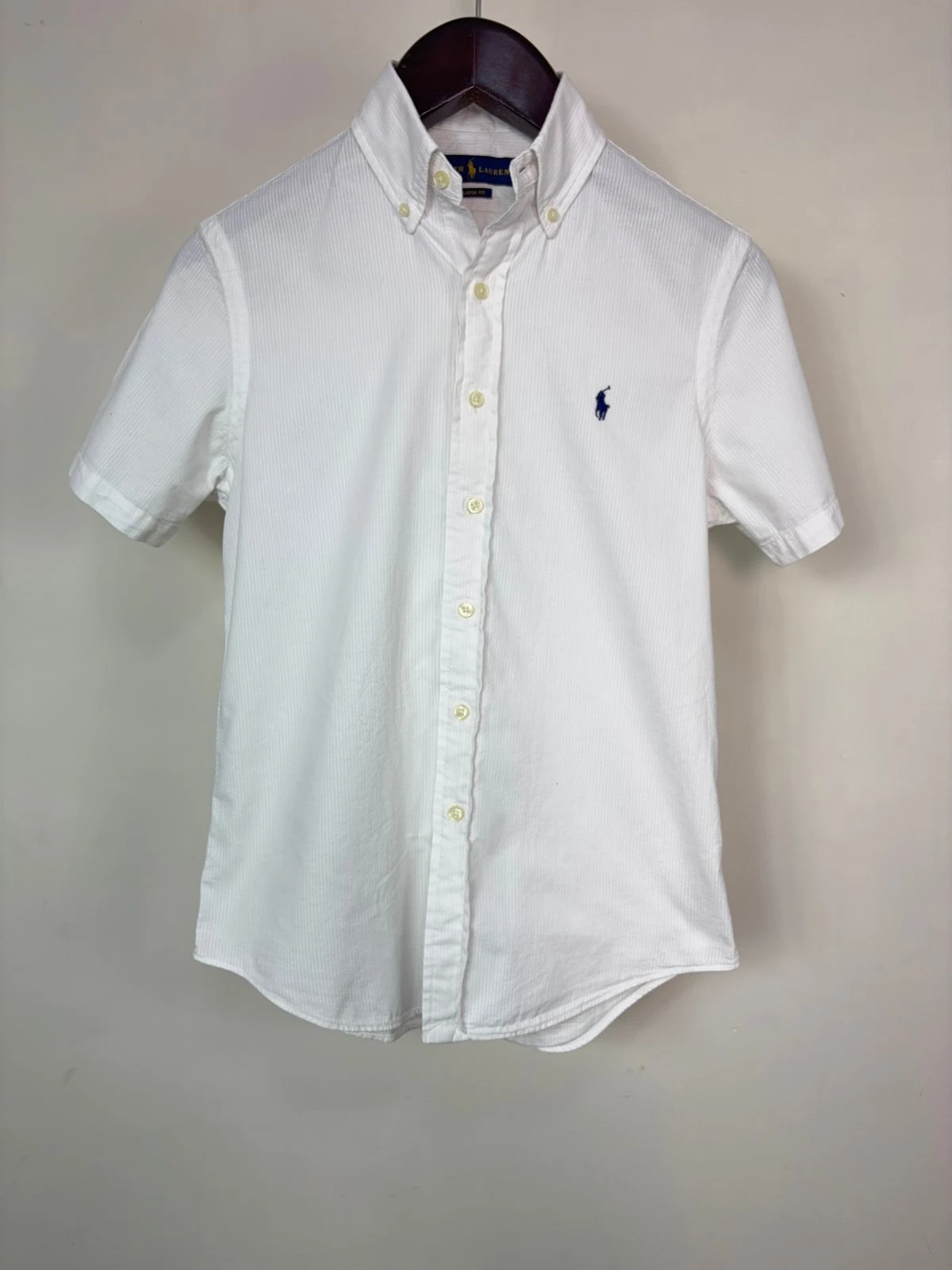 RALPH LAUREN SEERSUCKER SHORT SLEEVE SHIRT