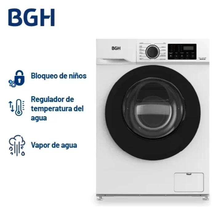 LAVARROPAS BGH 6KG INVERTER BLANCO  2