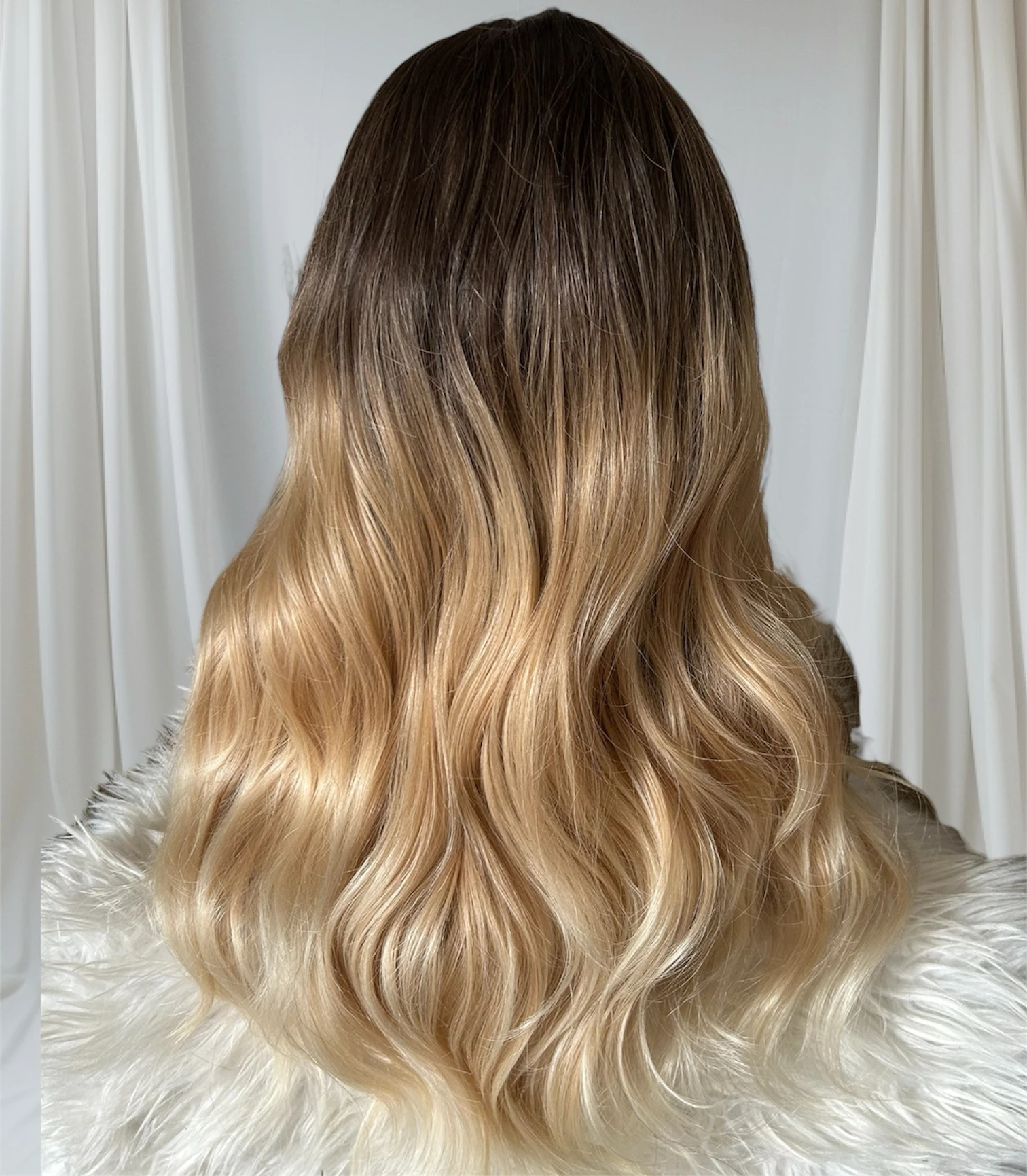 Peluca Semi de 20”, frontal lace 13x1  3