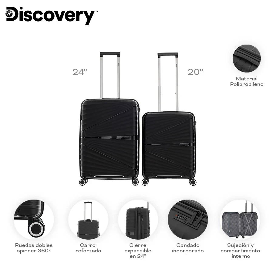 Valija Discovery 2 en 1, 20" y 24"