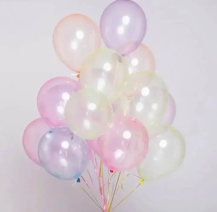 Globo latex fluo cristal 9 pulgadas por 50 unidades surtidos