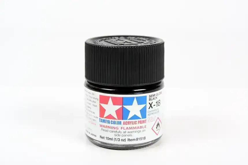 ACRYLIC MINI X-18 SEMI GLOSS BLACK