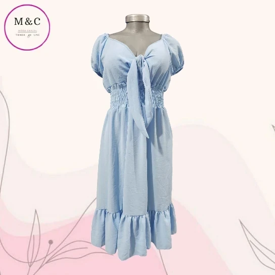 Vestido Talla Mediana estilo campesino liso 7
