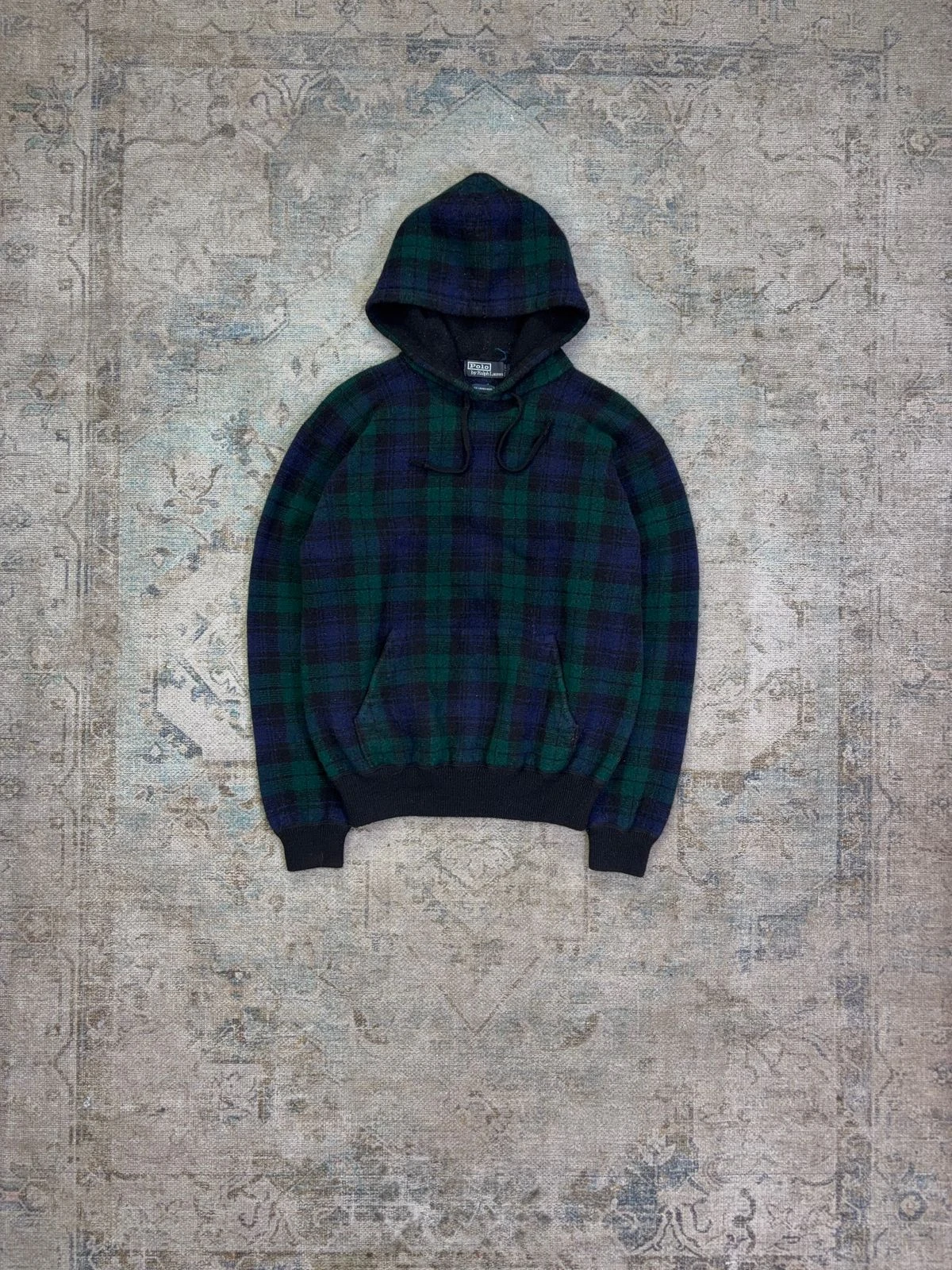 POLO BY RALPH LAUREN 100% LAMBSWOOL TARTAN HOODIE 4
