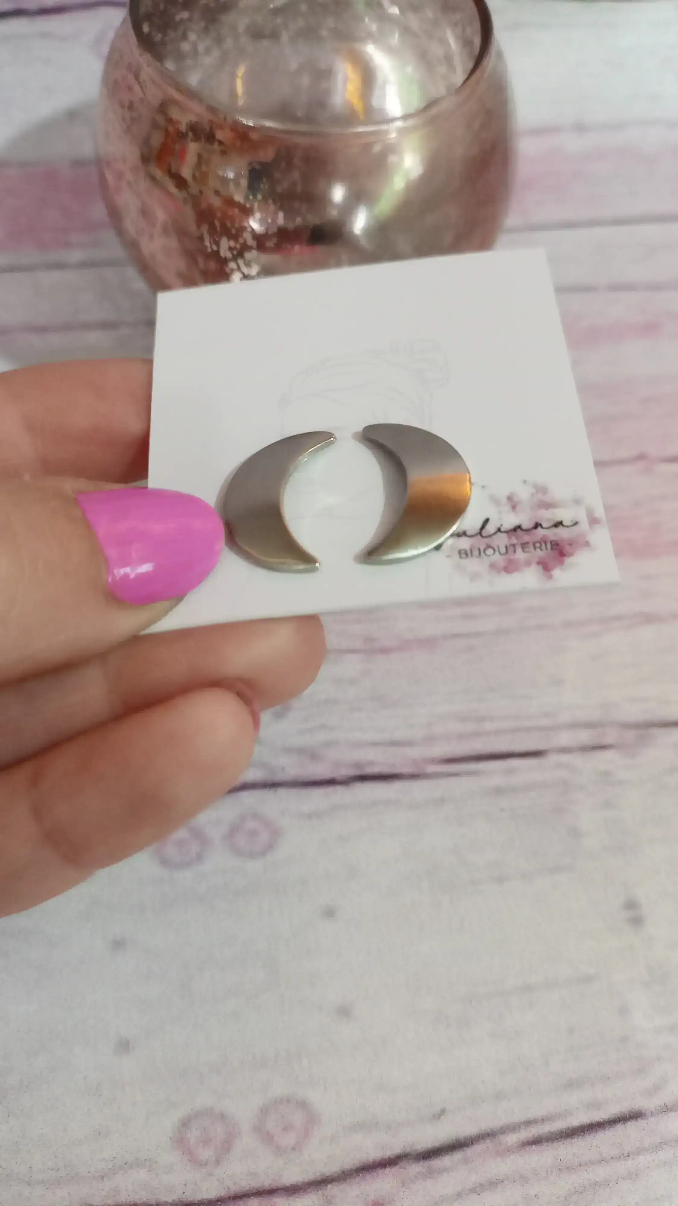 Aros pasantes triangulos y luna 2