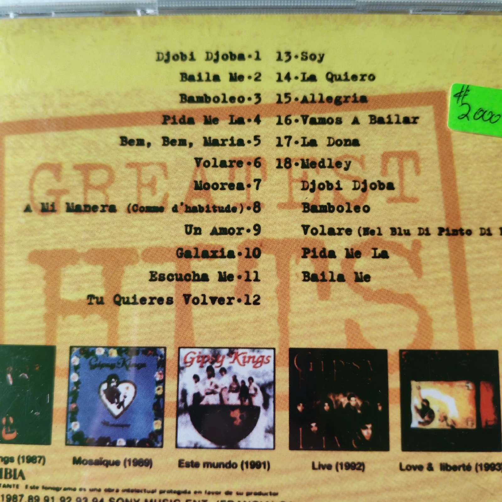 Gipsy Kings , grandes éxitos, usado 2