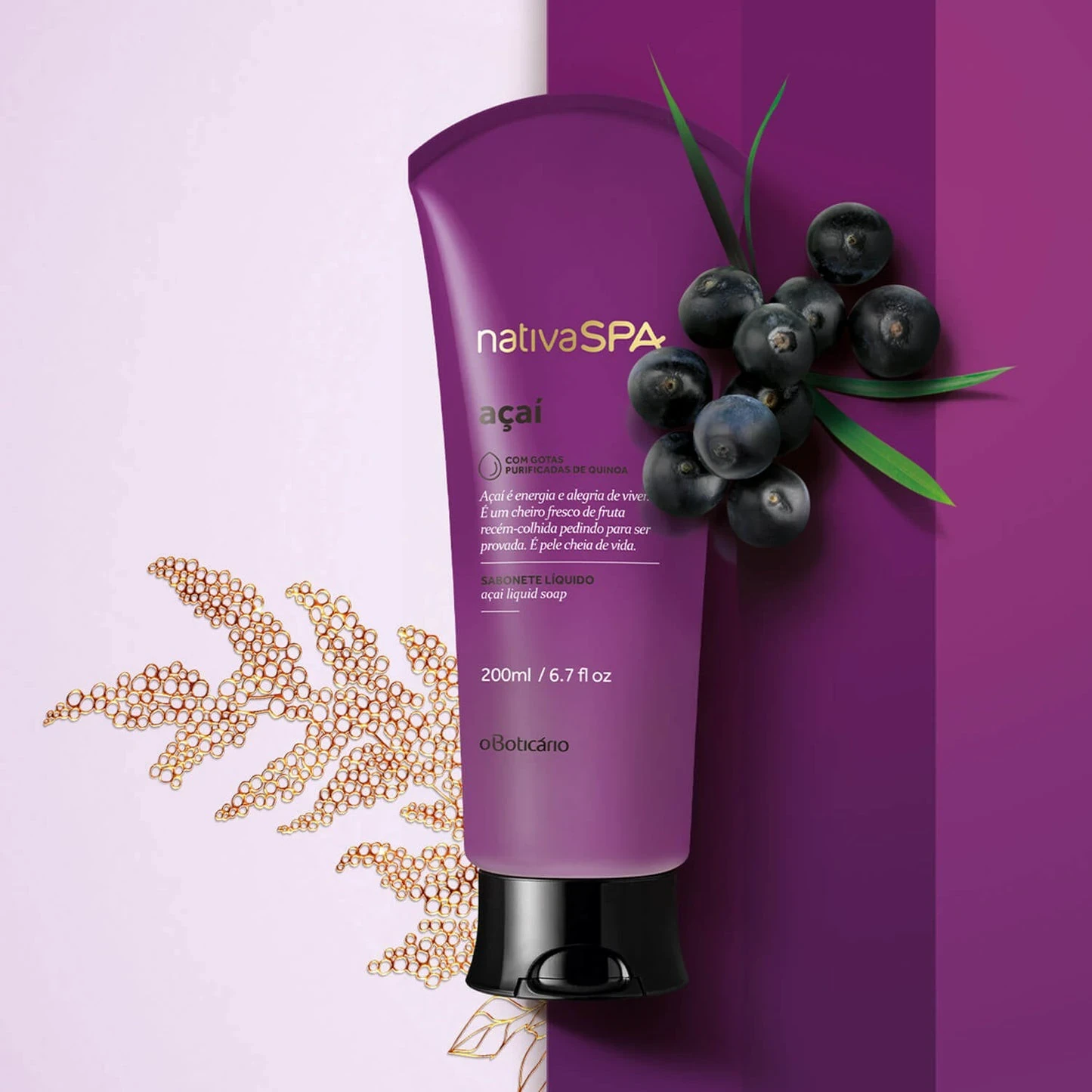 Nativa SPA Jabón Líquido Corporal Açaí, 200ml 2