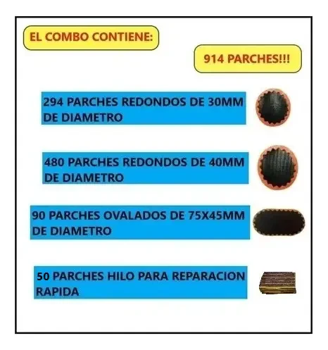 Combo Inicio Gomeria 914 Parches 2