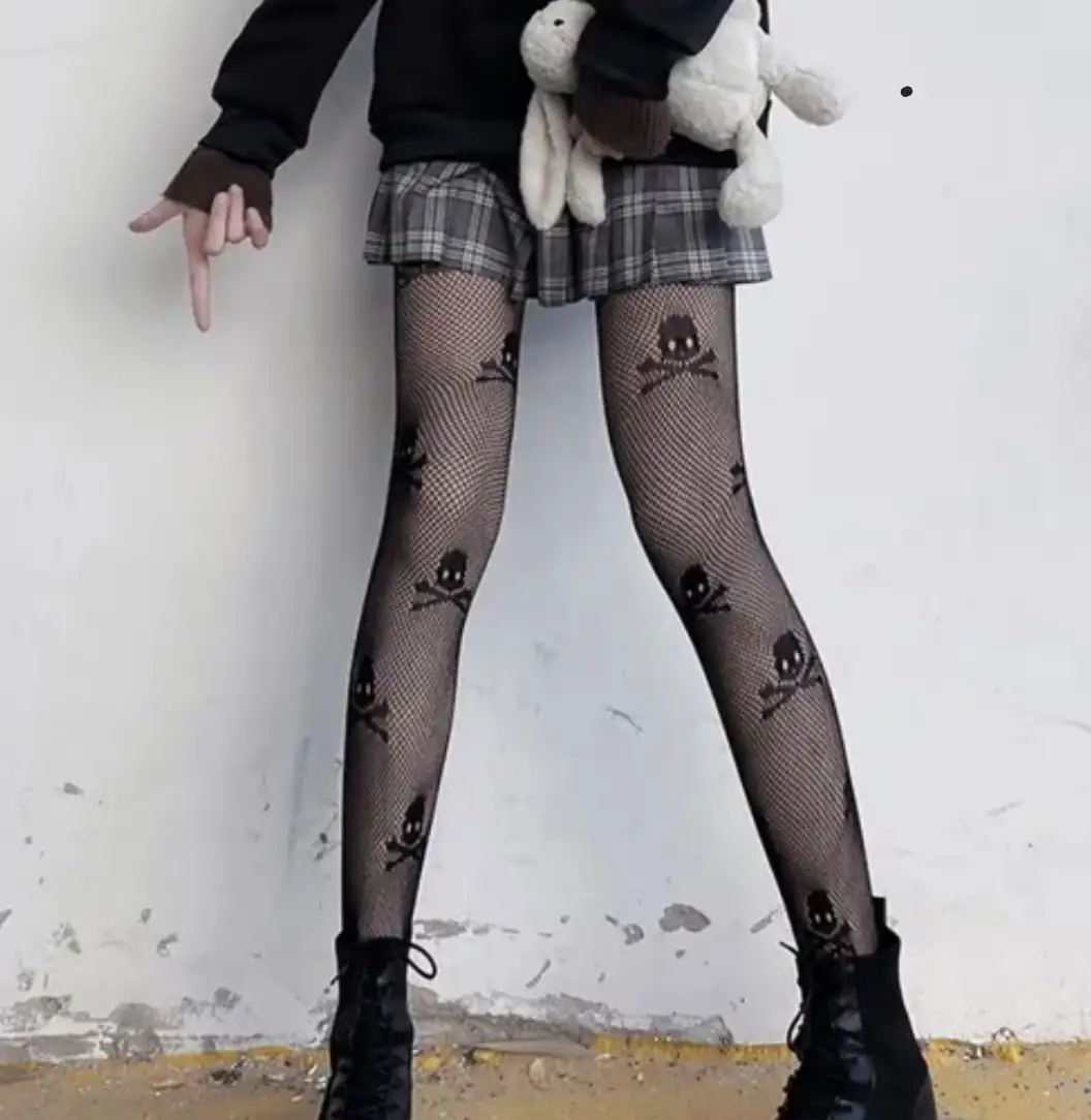 Pantymedia calavera skull malla cocos 