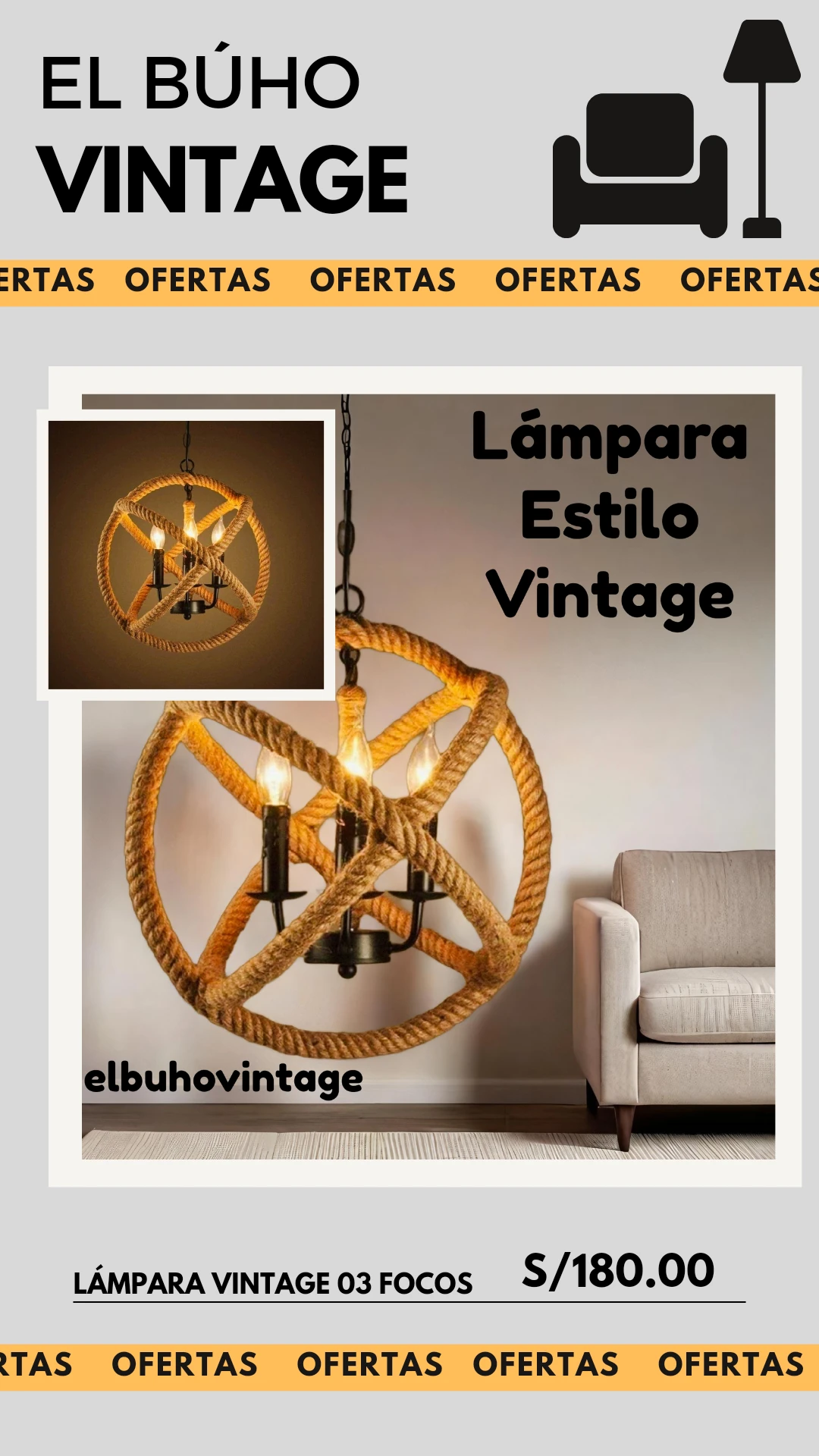 Lámpara Colgante estilo Candelabro 🔱