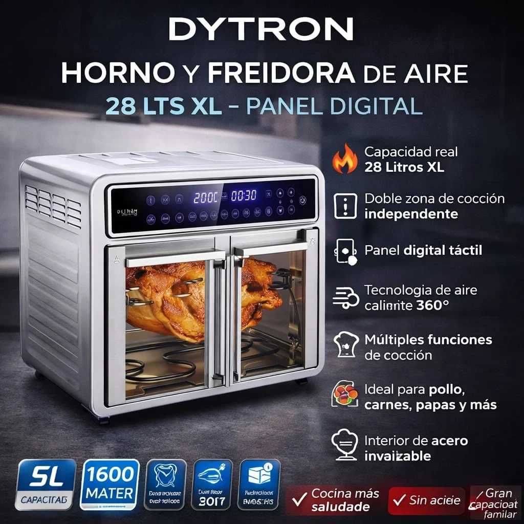 *Horno y Freidora de aire Ditron 28 litros