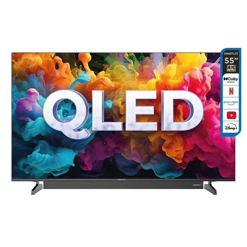 Televisor QLed 55" + Barra Sonido 𝙎𝙈𝘼𝙍𝙏𝙇𝙄𝙁𝙀