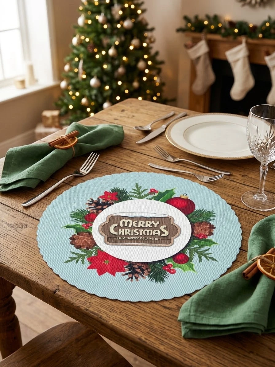 Set De 6 Manteles Navideños 