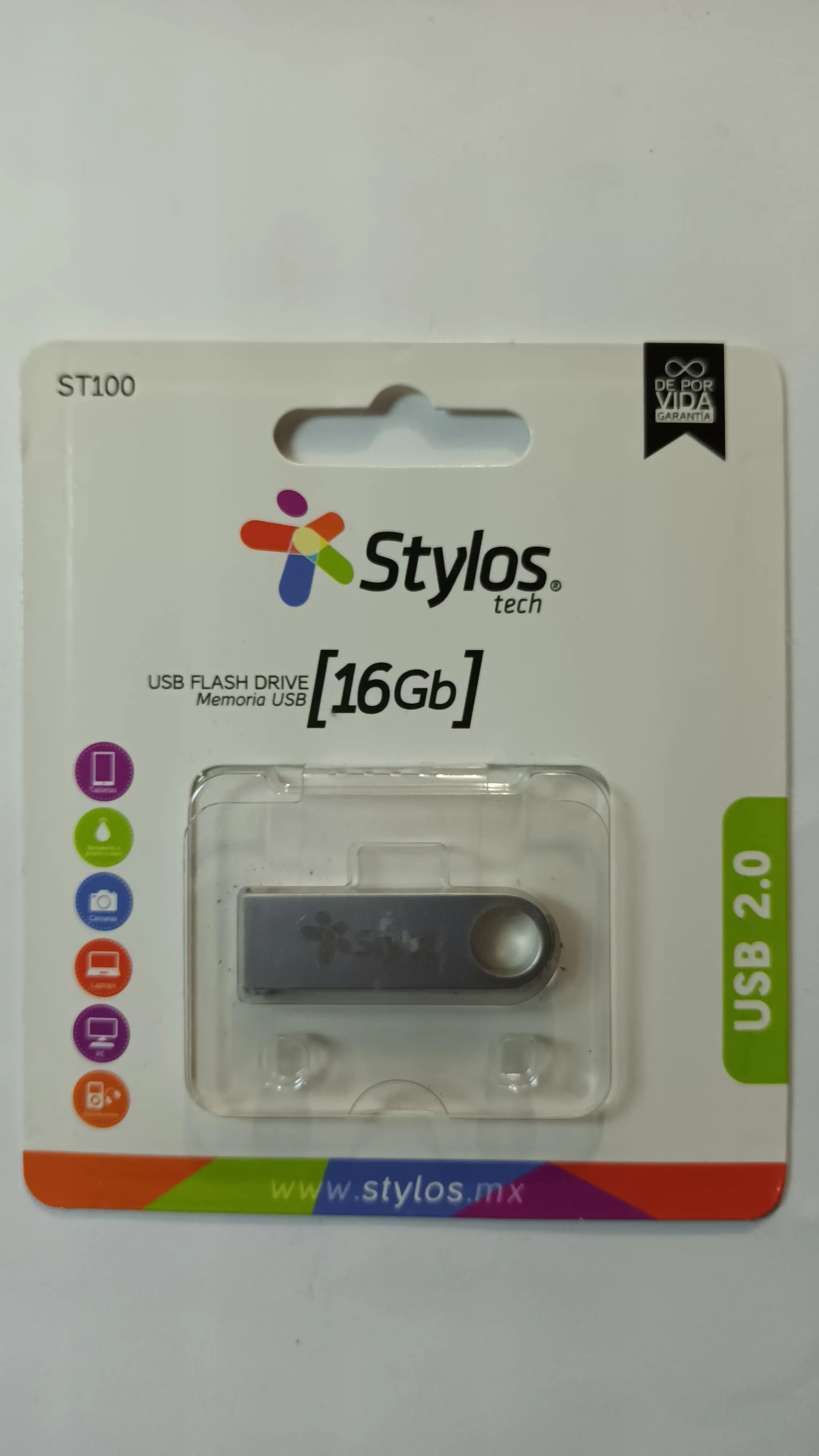 MEMORIA USB STYLOS 16 GB
