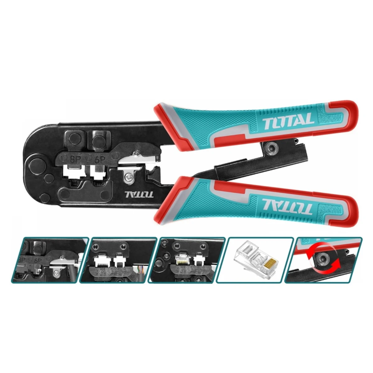 Alicate pinza crimpadora 8" industrial total 4