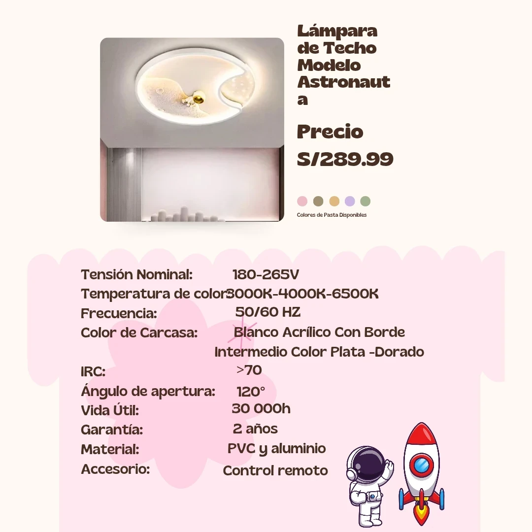 Lámpara de Techo Modelo Luna 🌕 2