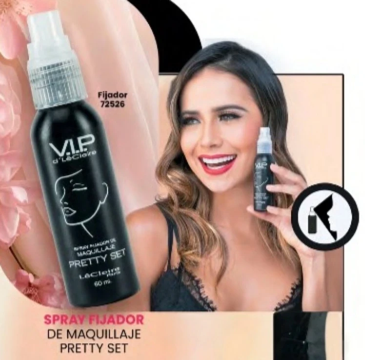 SPRAY FIJADOR DE MAQUILLAJE PRETTY SET V.I.P LECLEIRE 60ML