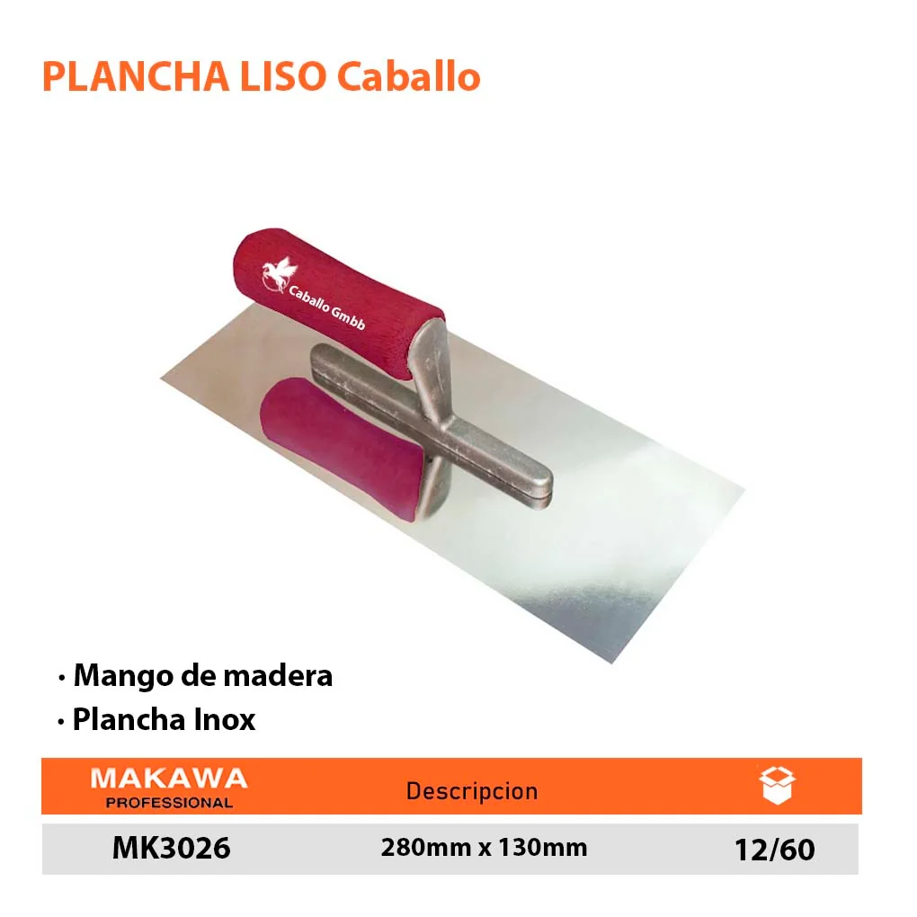 PLANCHA  LISA  MADERA GMBH caballo 280mm x 130mm