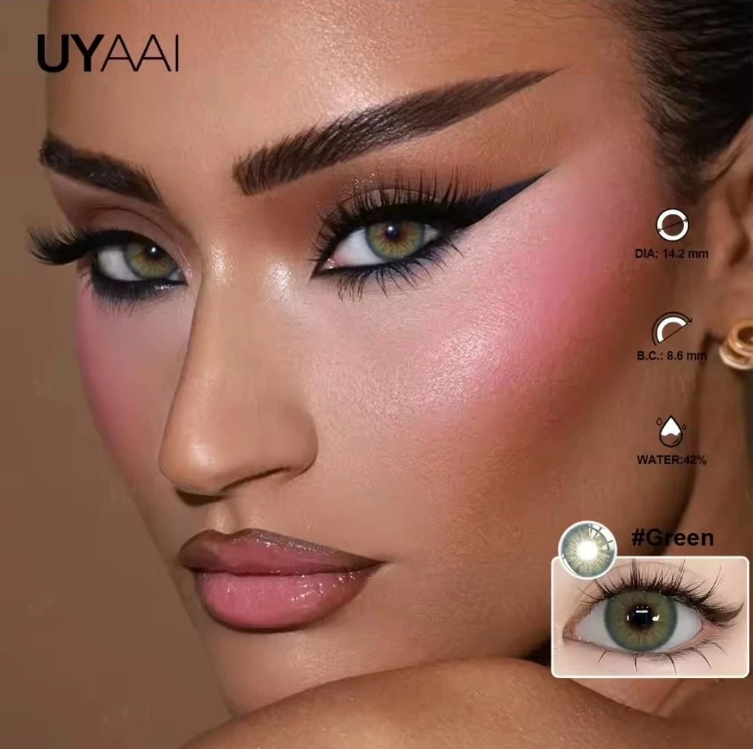 Lentes de contacto - Referencia: EMERALD GREEN -  Sin bordes 