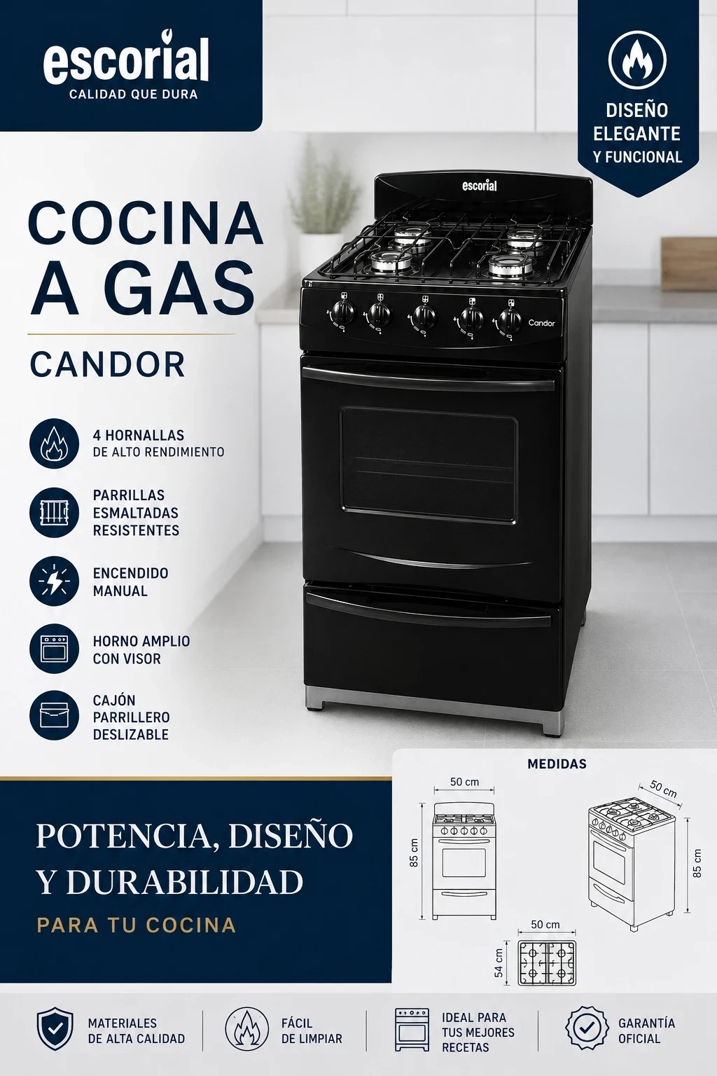 Cocina Escorial Candor 