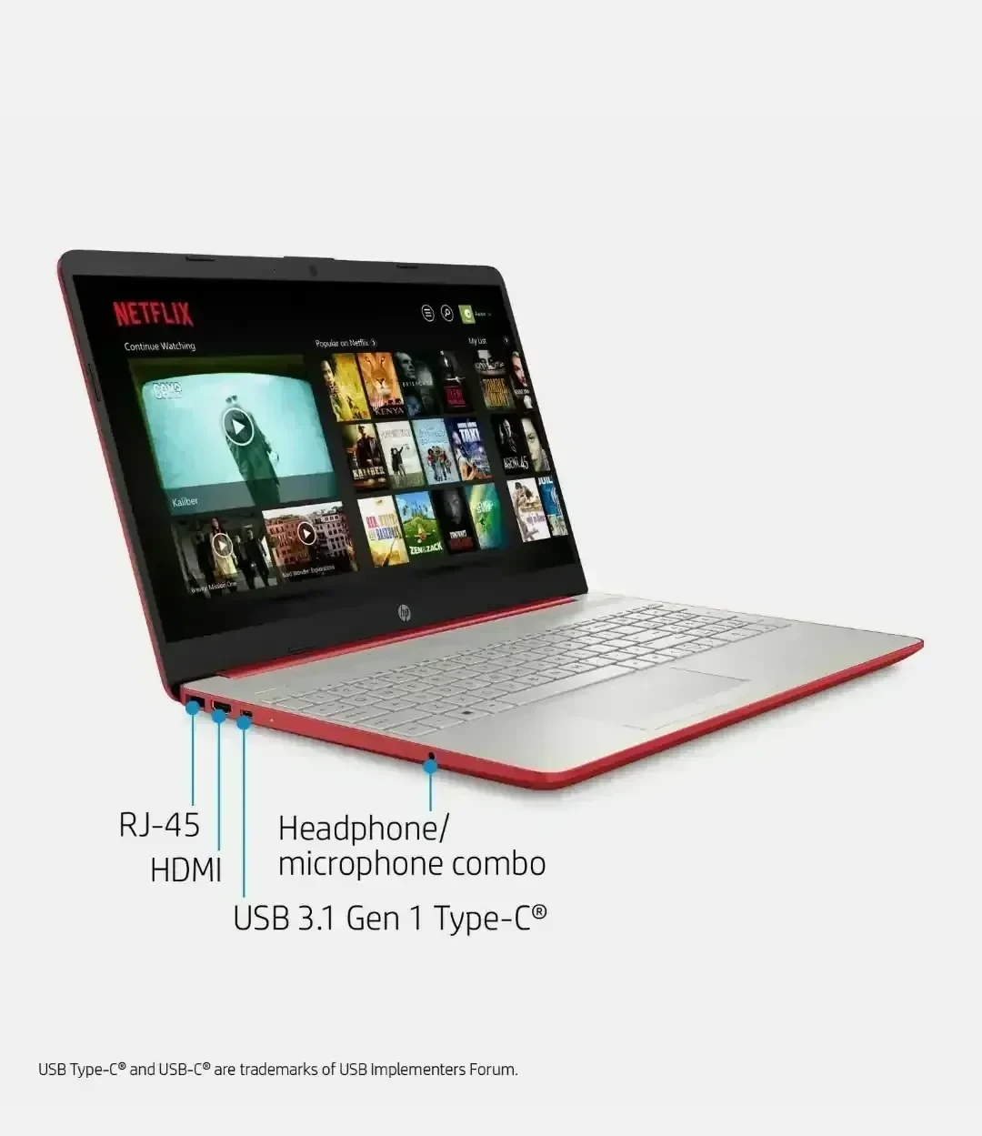 Laptop HP 15.6" Red 2