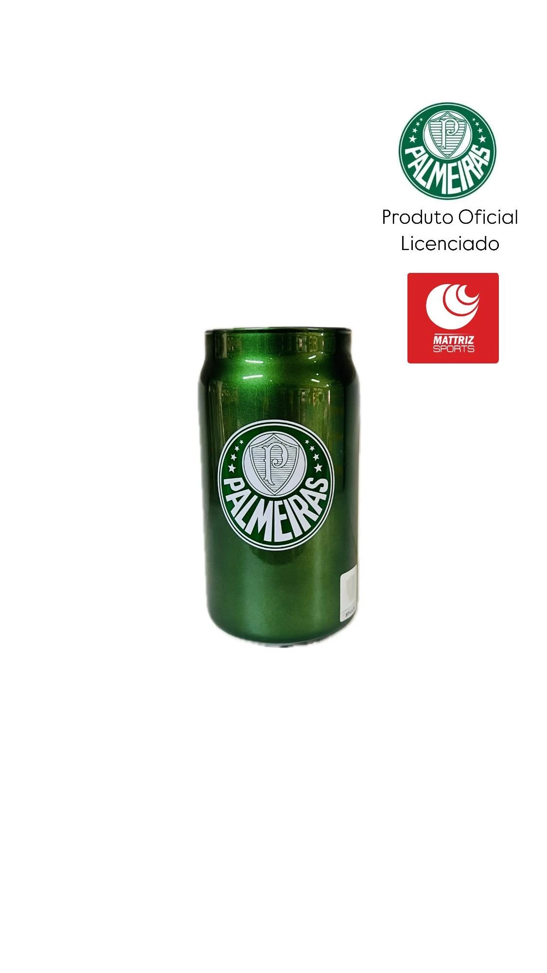 COPO PALMEIRAS COM VIDRO INTERNO 450 ML