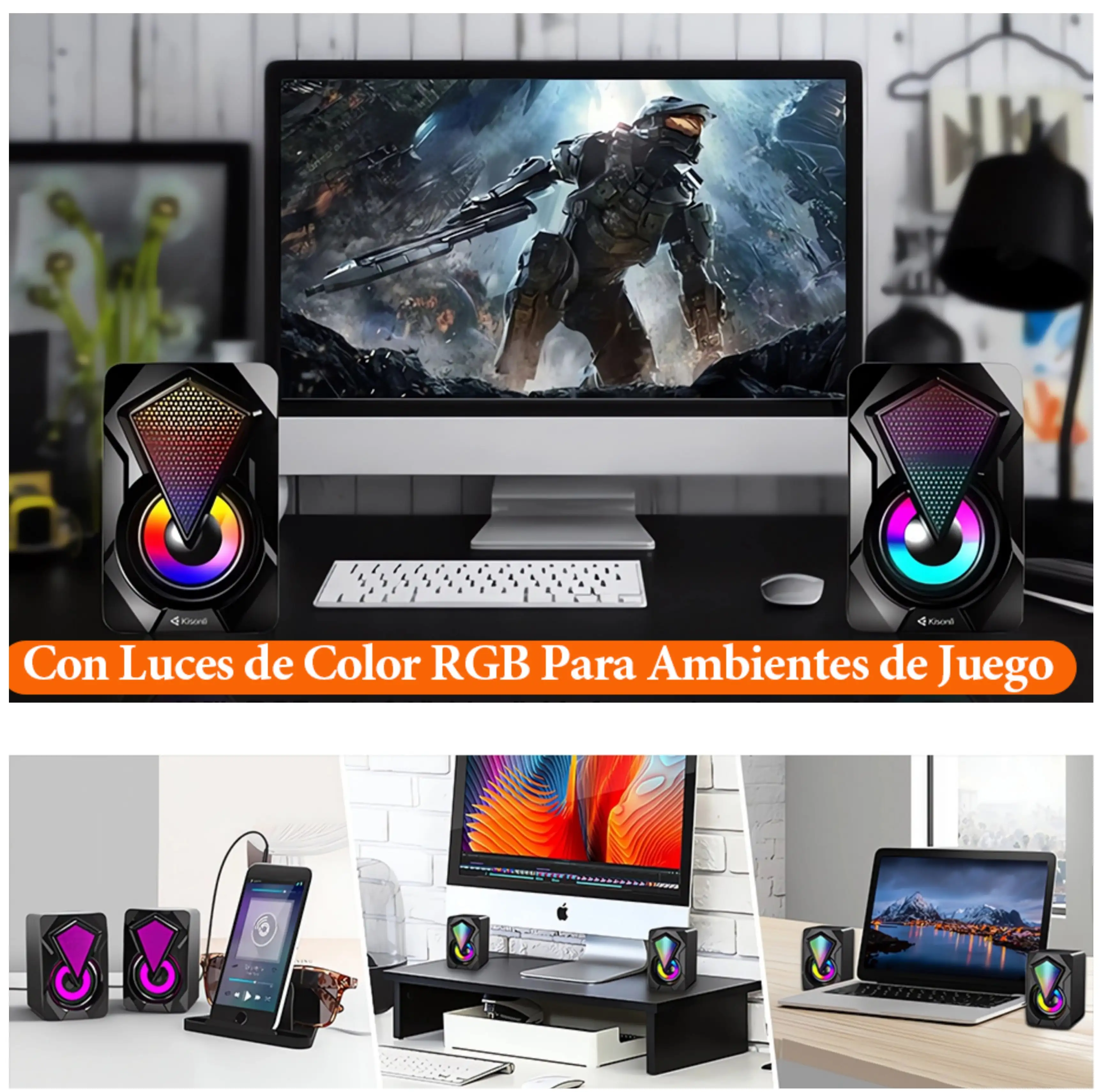 Bocinas para computadora RGB