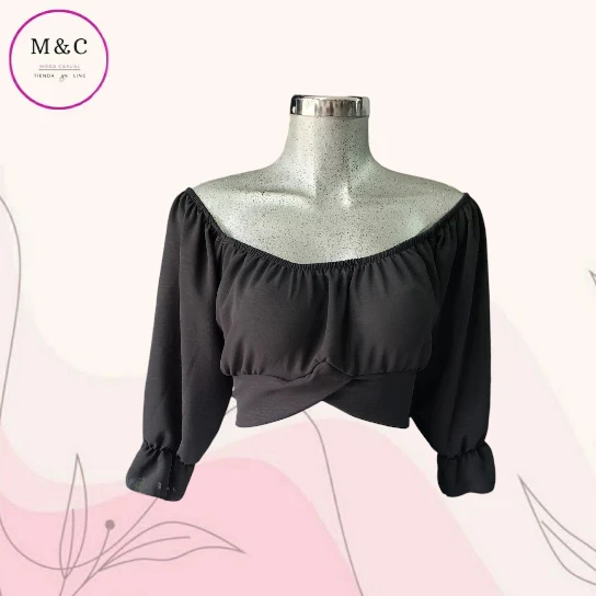 Blusa hombros descubiertos manga 3/4 4