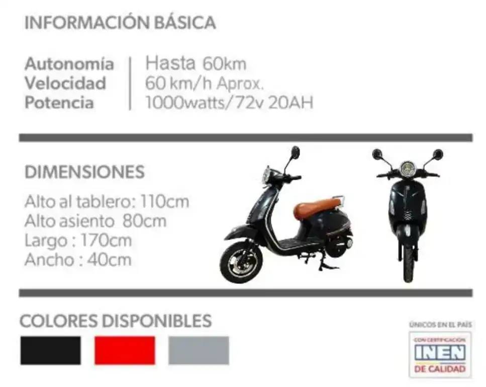 Moto eléctrica ALESSA 3