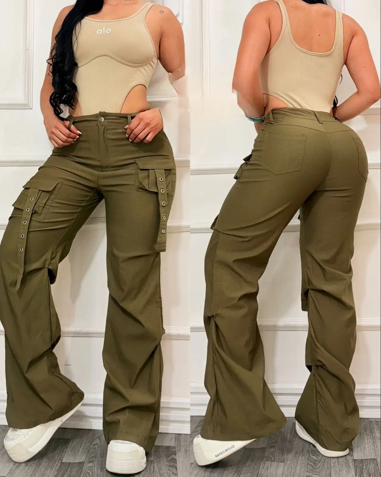 😍👖Hermoso Pantalón Cargo 😍 tiro alto 🔝🔝 2